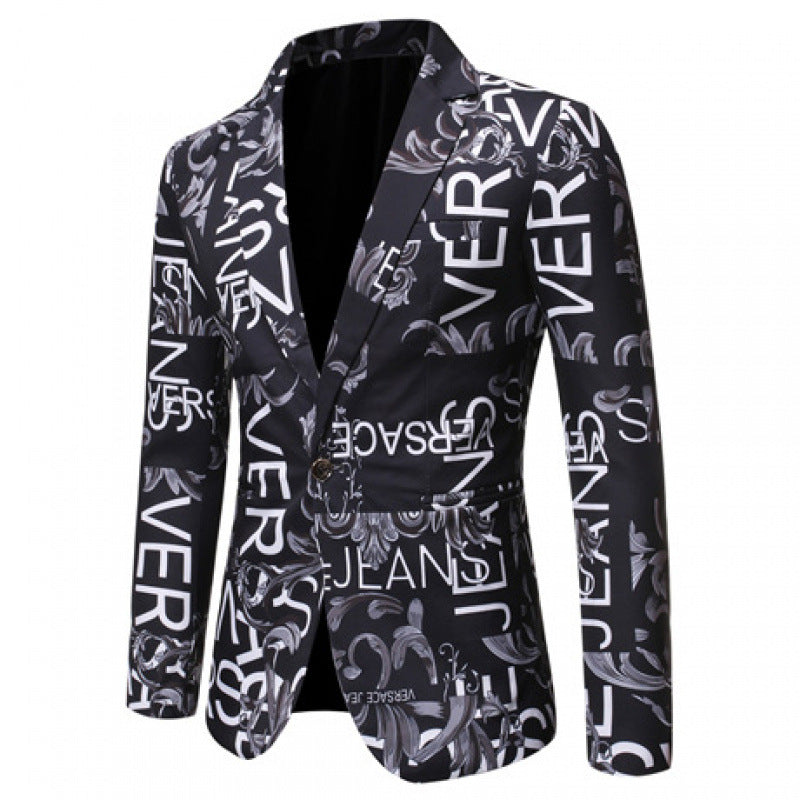 Designer blazer for men with creative inscription Lune London