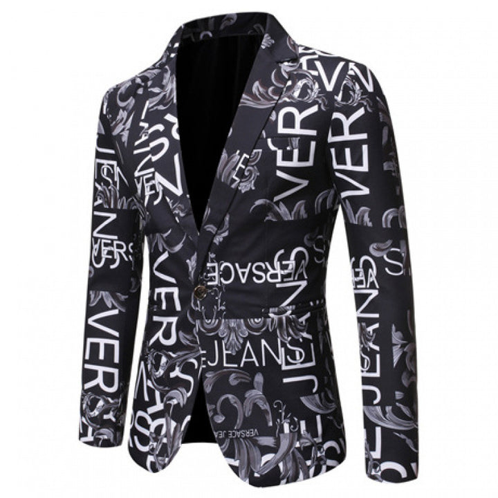 Designer blazer for men with creative inscription Lune London