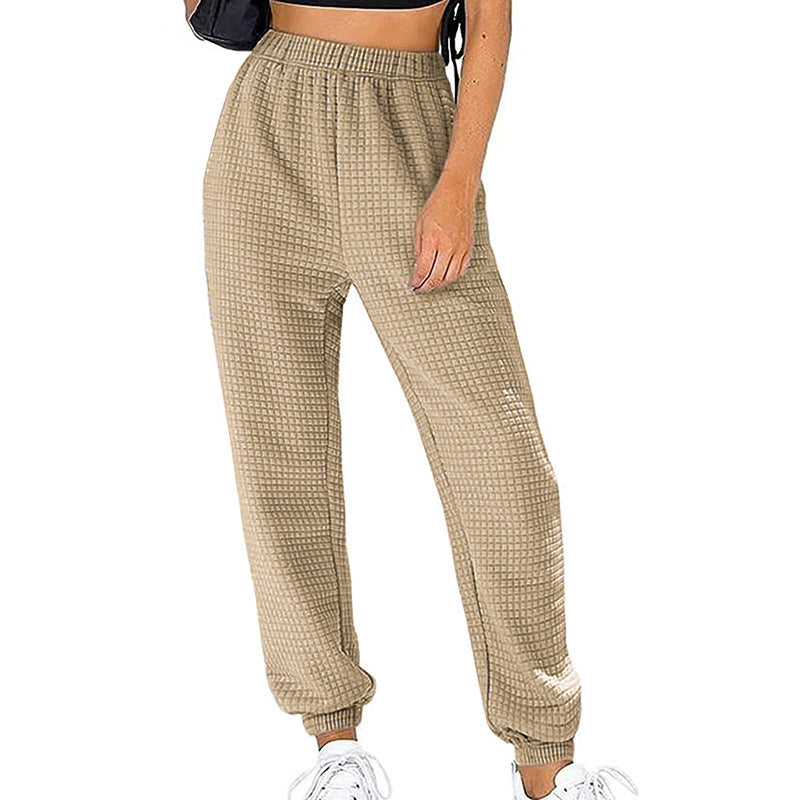 Women’s leisure trousers in textured fabric with elastic waist Chic and Style