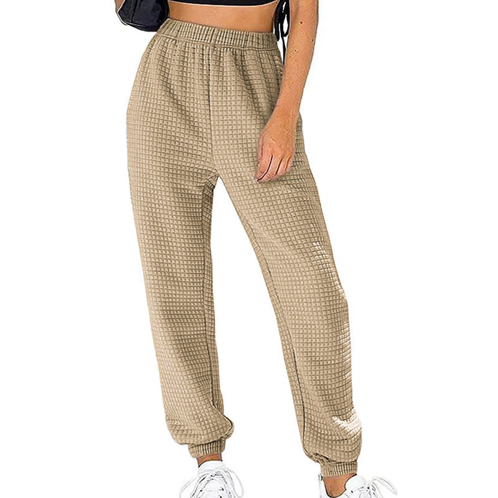 Women’s leisure trousers in textured fabric with elastic waist Chic and Style