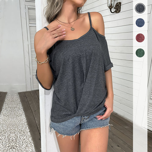Top femme décolleté avec coupe décontractée et détails croisés Chic & Stil