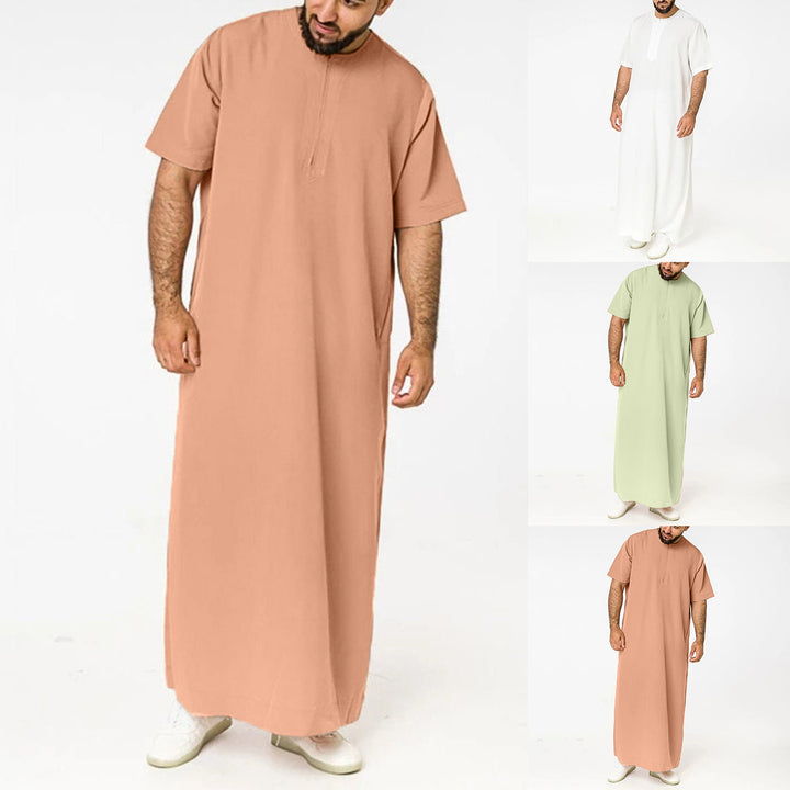 Sporty maxi dress for women with short sleeves and practical zipper Lune London