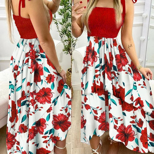 Maxi Floral Dress for Women with Adjustable Straps Lune London