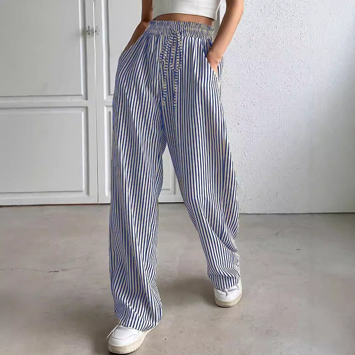 Ladies Wide Striped Pants Lune London