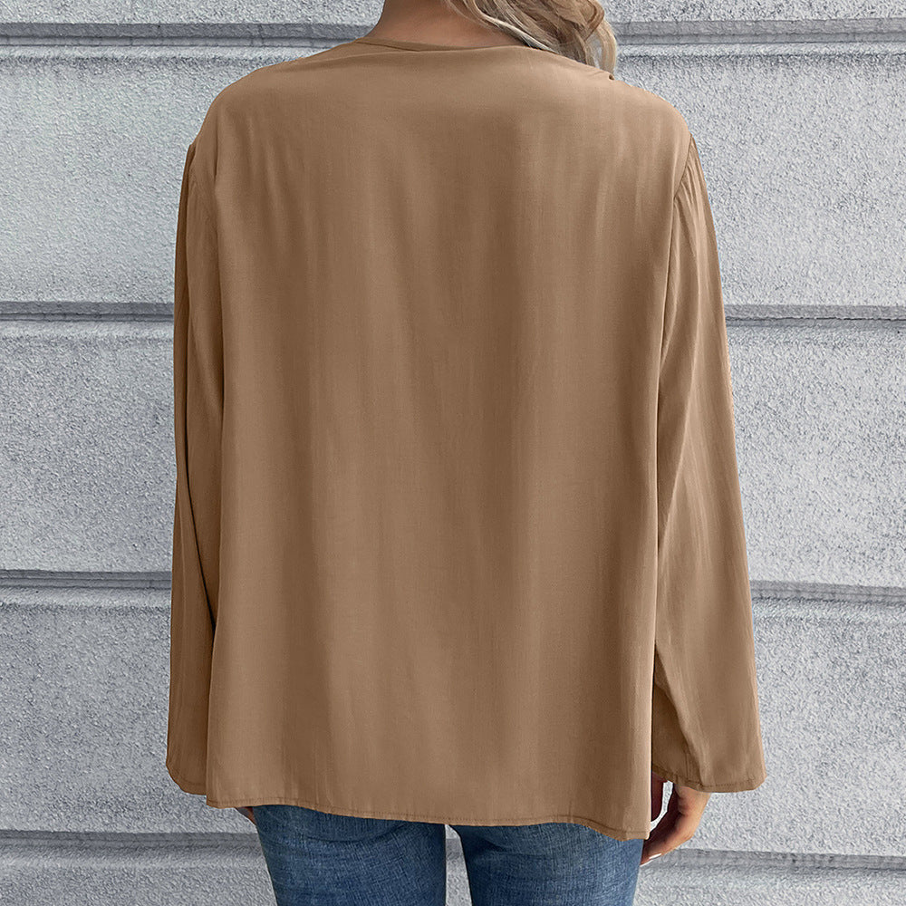 Women's Casual Shirt with Button Detail and Long Sleeves Lune London