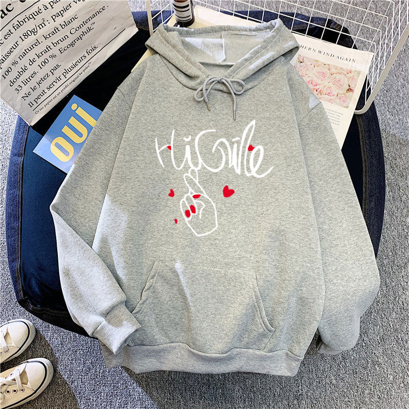 Ladies hoodie with creative graphic design Chic & Stil