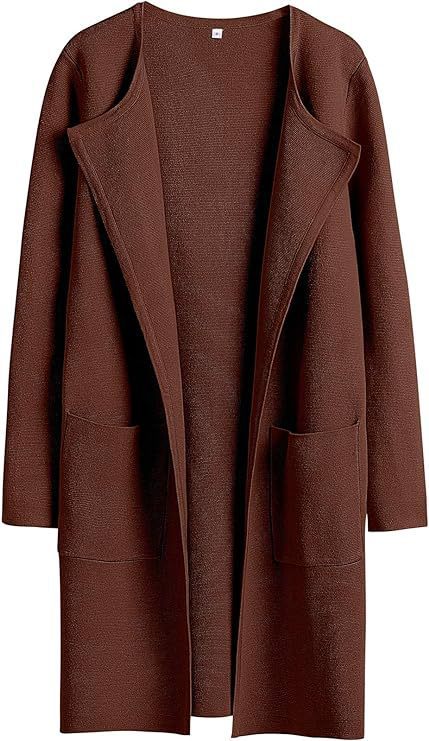 Ladies Long Cardigan with oversized cut and practical pockets Lune London