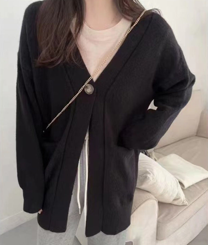 Cardigan Doux pour Femmes avec une Coupe Ample et des Poches