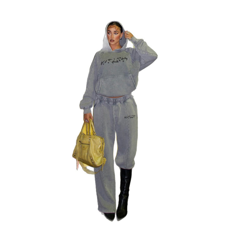 Ladies Urban Leisure Suit with Hoodie and Wide Pants Lune London