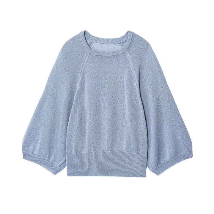 Pull femme décontracté avec manches larges et taille élastique Lune London