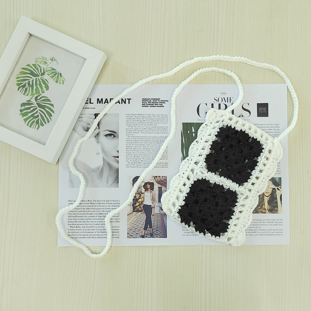 Ladies colorful crochet crossbody bag Lune London
