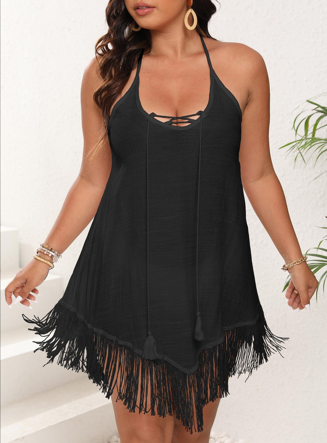 Lune London Boho Halter Beach Dress for Women