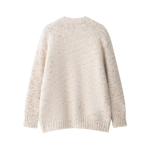 Ladies fashionable cardigan with deep V-neck and practical pockets Lune London