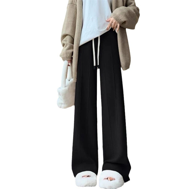 Pantalon de loisirs femme à coupe large avec taille élastique et poches pratiques Chic & Stil