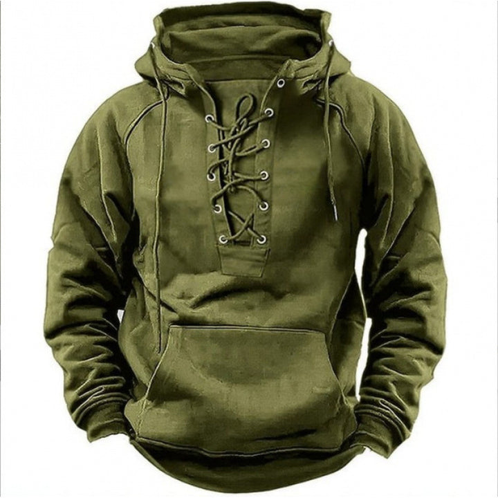 Hooded sweatshirt for men with trendy lace design Lune London