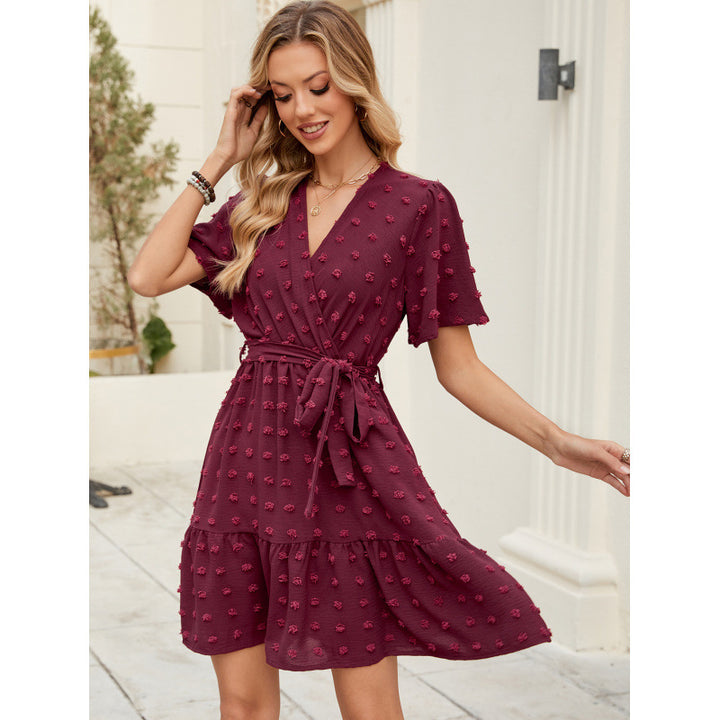 Elegant wrap dresses for ladies with a flared skirt Lune London