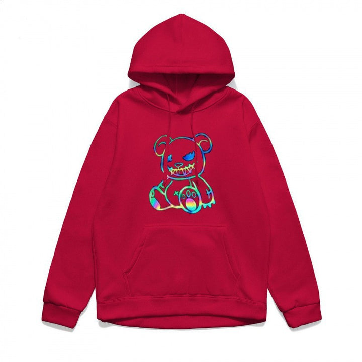 Ladies hoodie sweatshirt with cool bear motif and comfortable fit Chic & Stil