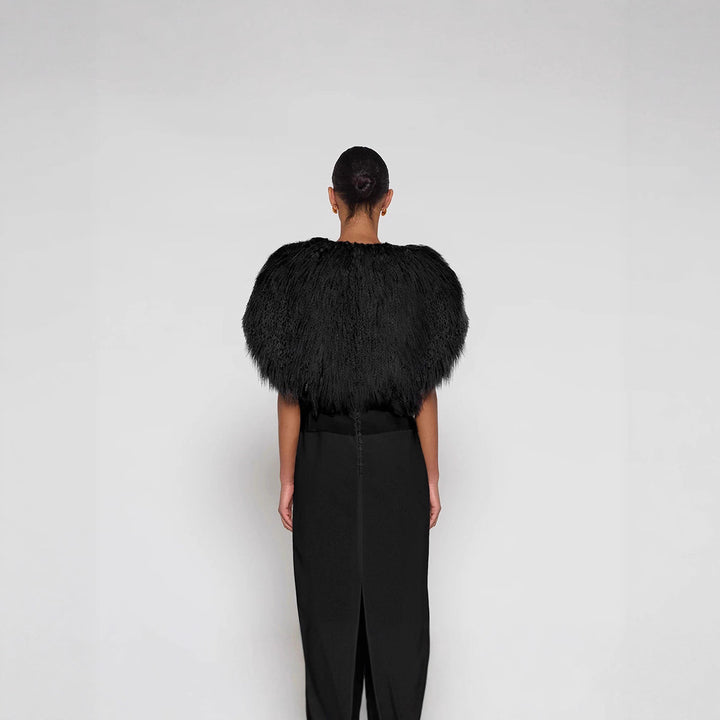 Lune London extravagant voluminous faux fur jacket for women