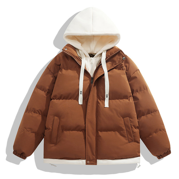 Ladies trendy puffer jacket with removable hood and practical pockets Lune London