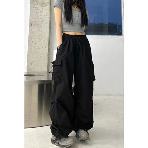 Women's cargo pants with practical side pockets and elastic waistband Lune London 1775573717