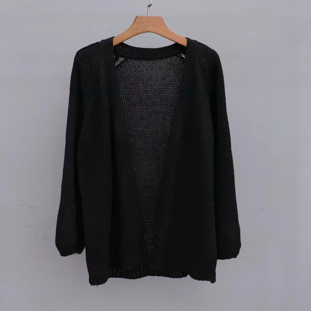 Ladies casual cardigan with open design and airy knit structure Lune London