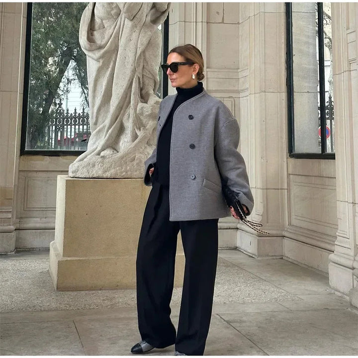 Women's Chic and Stylish Oversized Wool Jacket