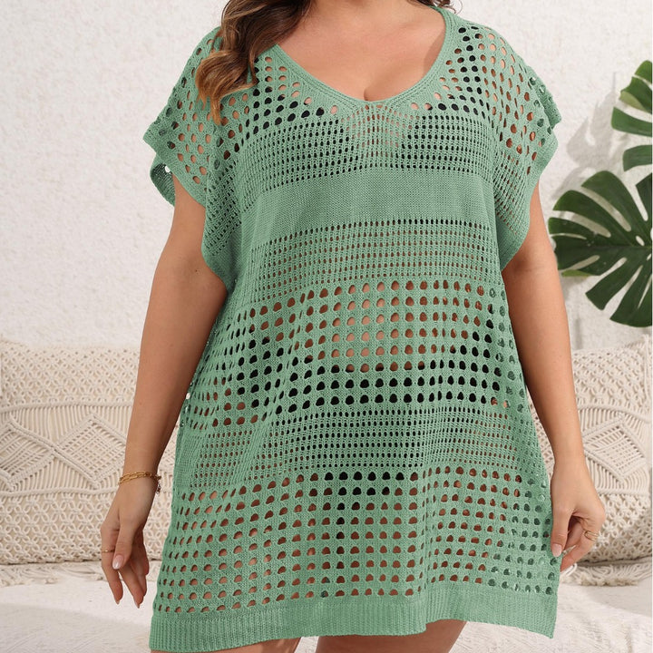 Ladies open structured crochet beach tunic Lune London