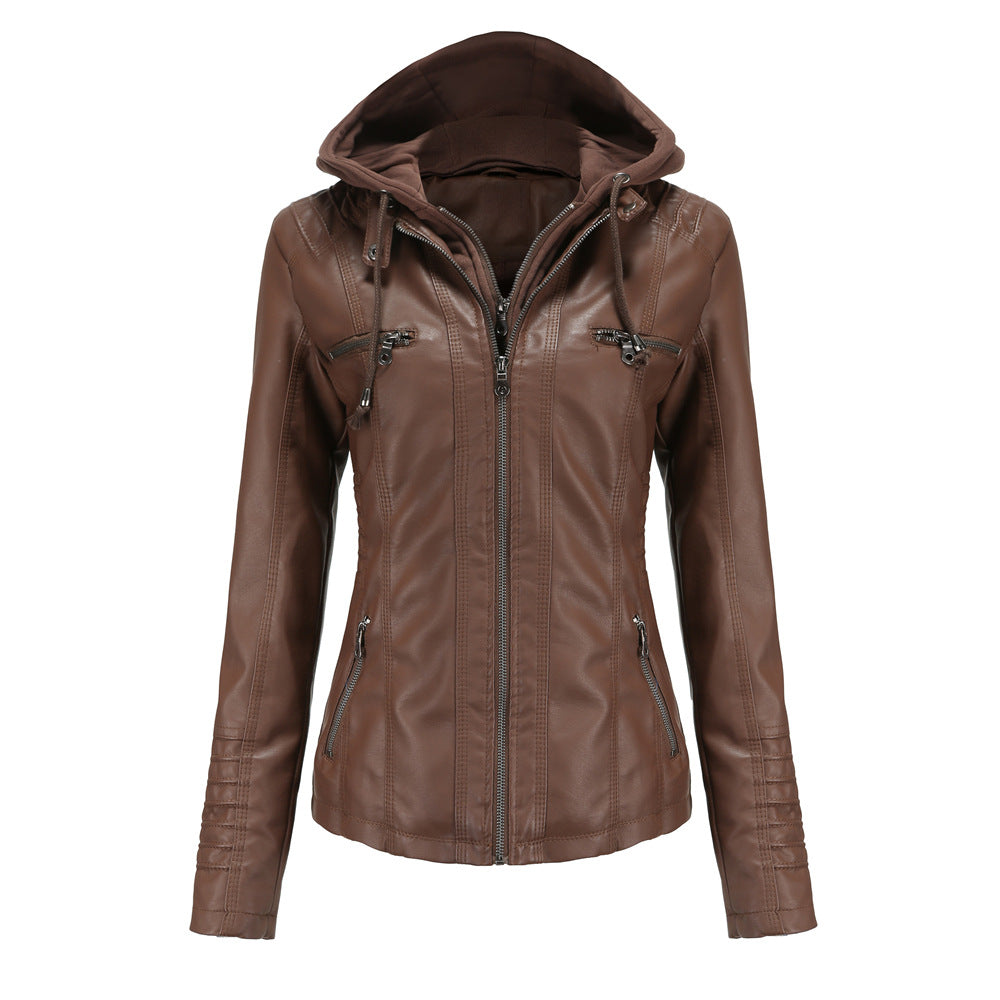Lune London | Leather jacket - With hood - Fitted cut - Versatile & Stylish