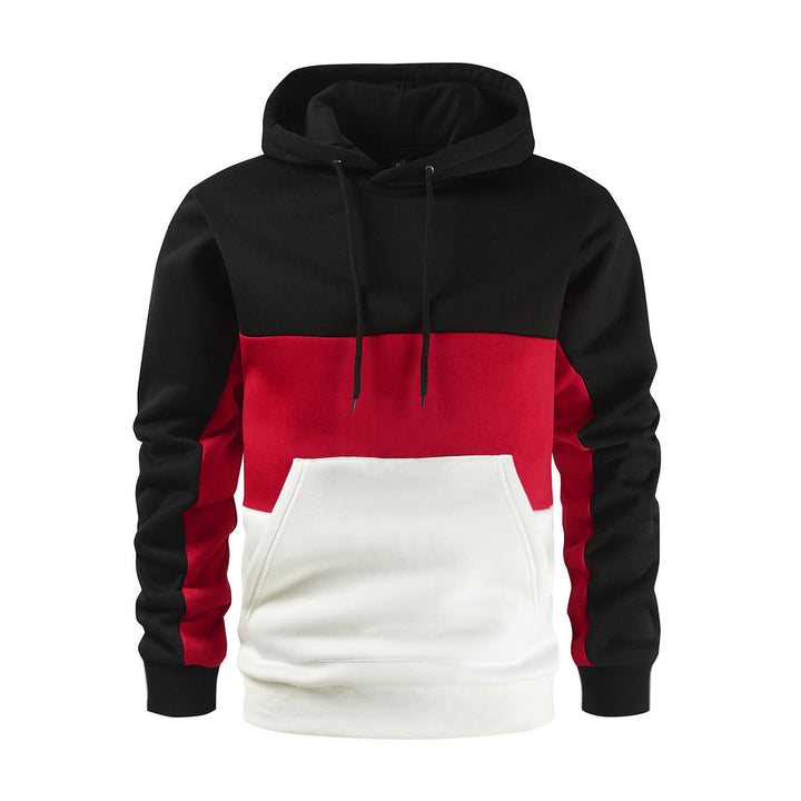 Men's hooded sweatshirt with trendy color block design Lune London