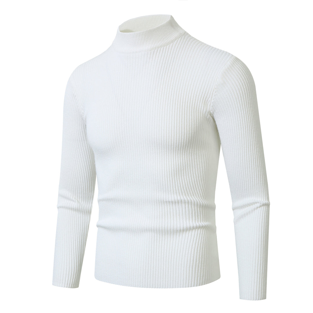 Men's turtleneck sweater with fine ribbed structure Lune London