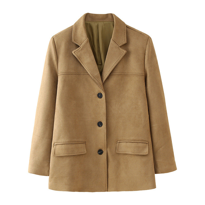 Ladies Elegant Suede Blazer Lune London