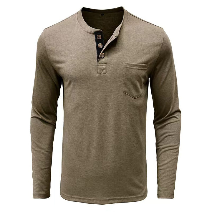 Trendy long sleeve shirt for men with button placket and chest pocket Lune London
