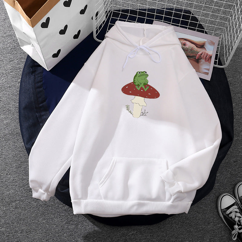 Women's hoodie with unique frog motif Chic & Stil