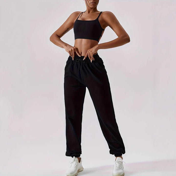 Comfortable fleece jogging pants for ladies with elastic waistband Lune London