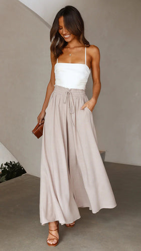 Elegant maxi dresses for women with decorative waistband Lune London