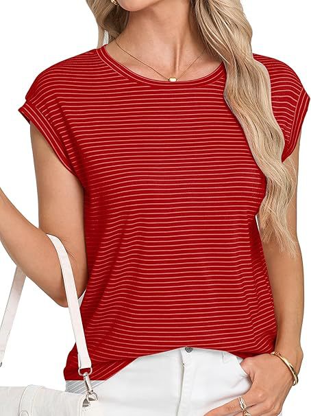Casual striped women's top with drop shoulders Lune London