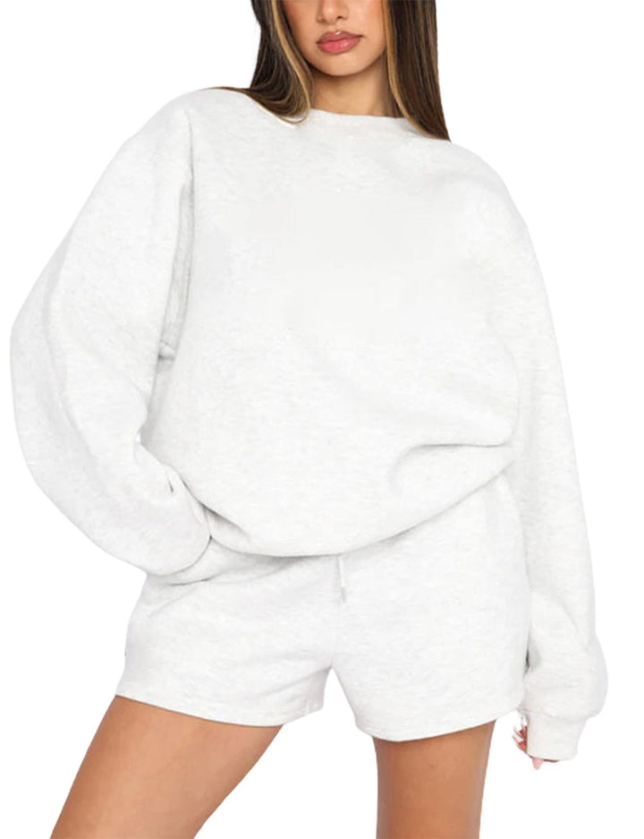 Lune London women's sporty sweatshirt and shorts set