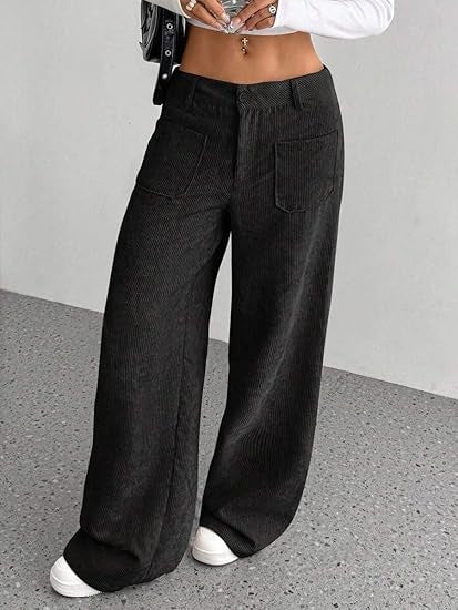Pantalon en corduroy large pour femmes Chic & Stil