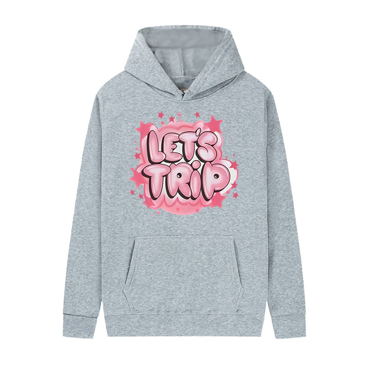 Women's hoodie with stylish graffiti print and comfortable fit Chic & Stil