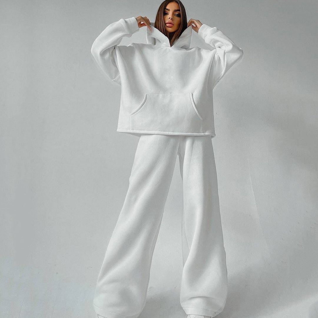 Lune London | Women's Casual Oversized Hoodie and Wide Leg Pants Set