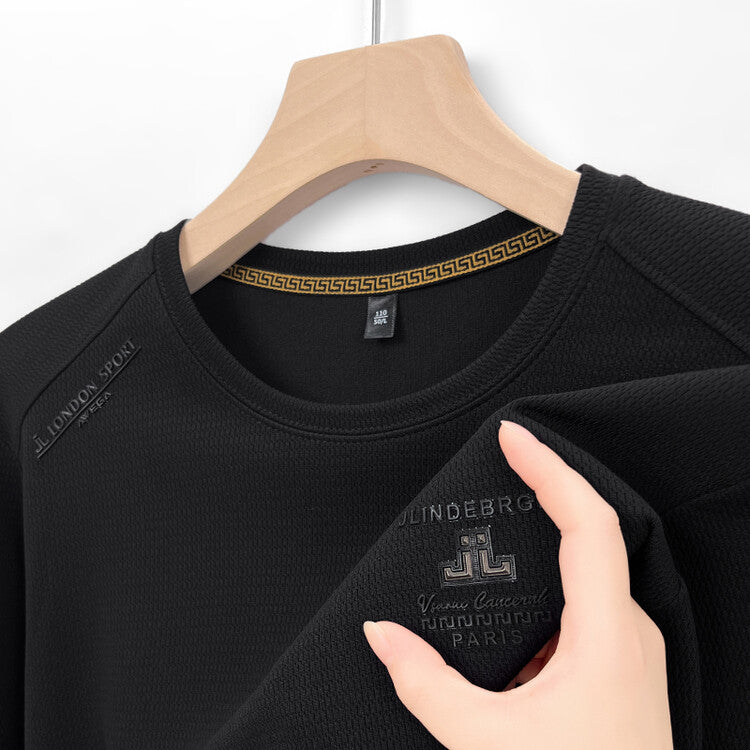 Trendy long sleeve shirt for men in textured fabric Lune London