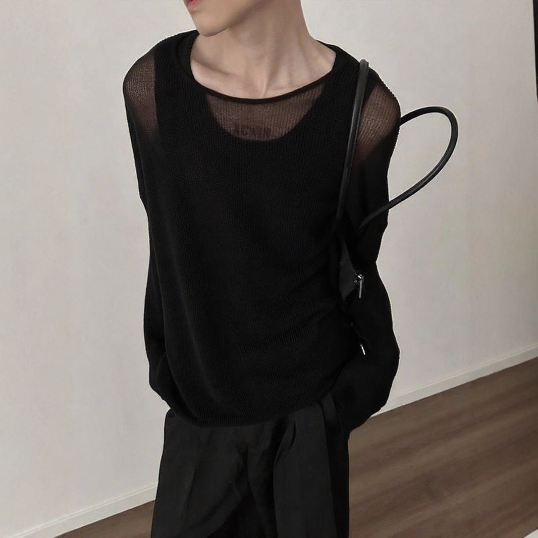 Long sleeve t-shirt for women with textured rib pattern and relaxed fit Lune London