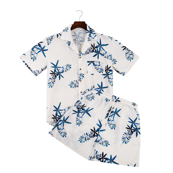 Men's holiday overalls with a floral design and a relaxed fit Lune London