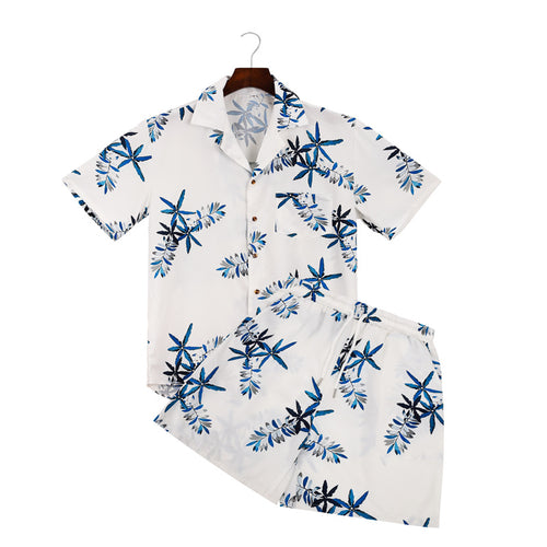 Men's holiday overalls with a floral design and a relaxed fit Lune London