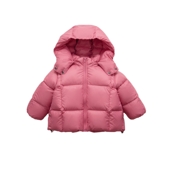 Ladies modern down jacket with removable hood and elastic cuffs Lune London