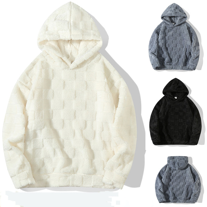 Men's cozy fleece hoodie with stylish ornate pattern Lune London