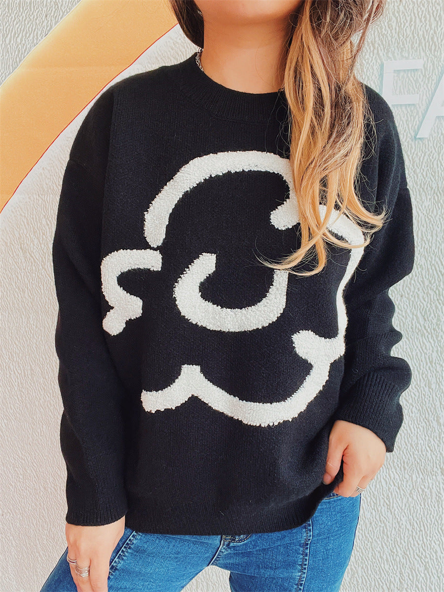 Pull femme décontracté avec impression graphique Chic & Stil