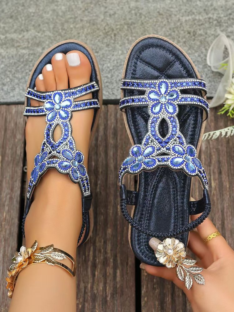 Ladies Colorful Sandals with Ornate Straps Lune London