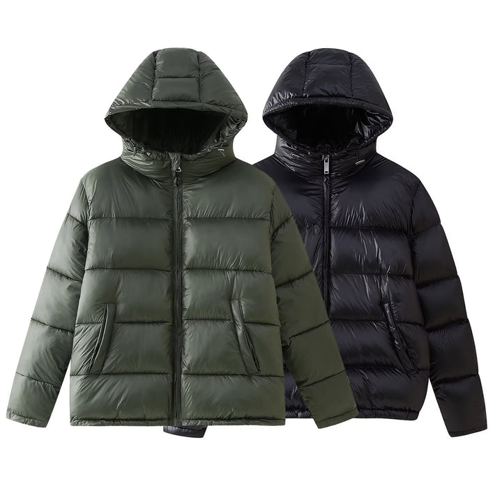 Functional winter jacket for women with integrated hood and side pockets Lune London