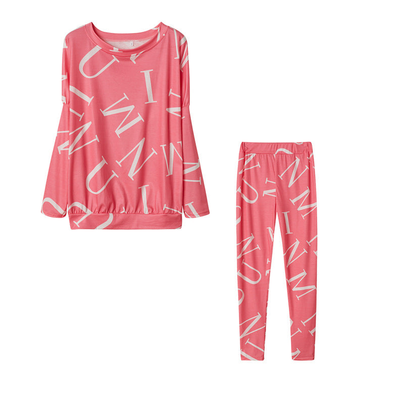 Chic and Stylish Lounge Set for Ladies with Letter Print